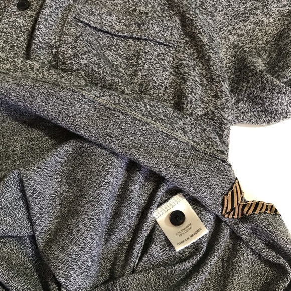 Billy Reid Gray Short Sleeve Polo Shirt Sz M - Picture 6 of 6